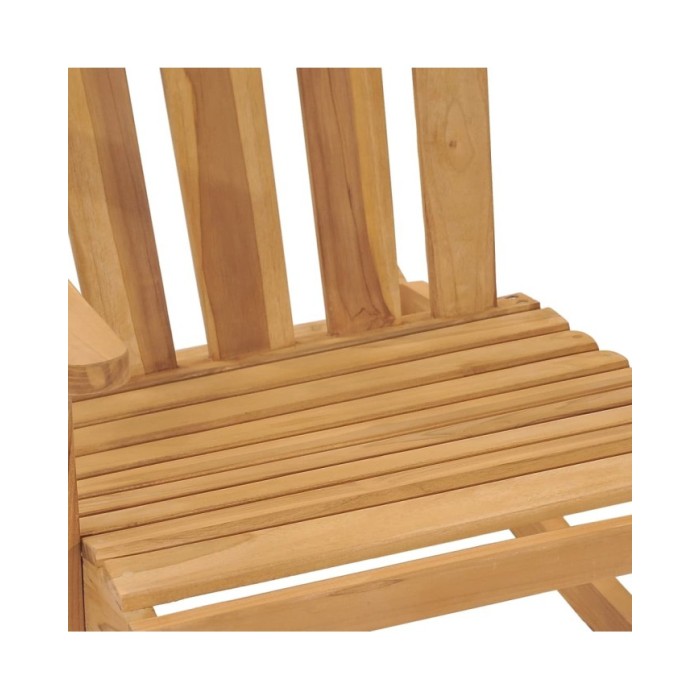 Chaises à bascule Adirondack 2 pcs Bois de teck massif