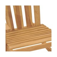 Chaises à bascule Adirondack 2 pcs Bois de teck massif
