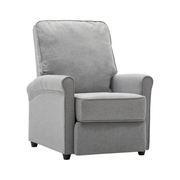 Fauteuil TV inclinable électrique Gris clair Tissu