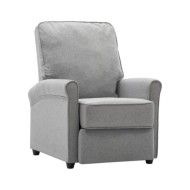 Fauteuil TV inclinable électrique Gris clair Tissu