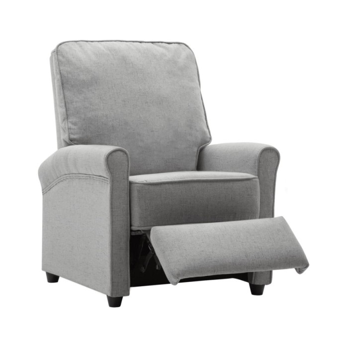 Fauteuil TV inclinable électrique Gris clair Tissu