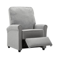 Fauteuil TV inclinable électrique Gris clair Tissu