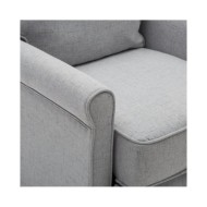 Fauteuil TV inclinable électrique Gris clair Tissu