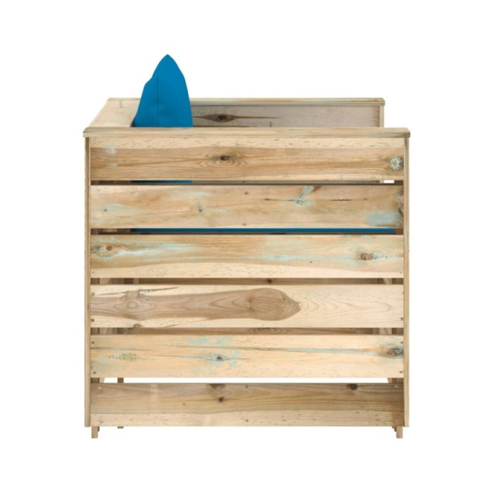 Salon de jardin 2 pcs avec coussins Bois imprégné de vert