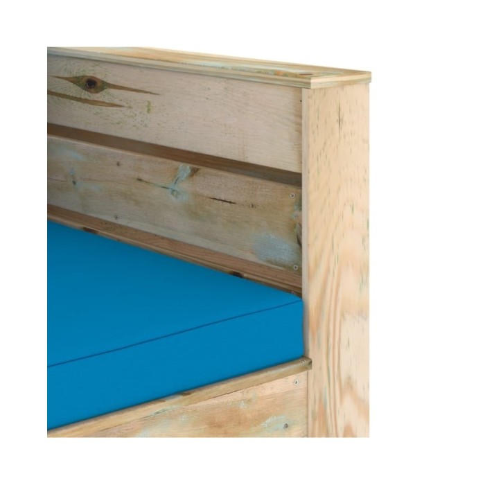 Salon de jardin 2 pcs avec coussins Bois imprégné de vert