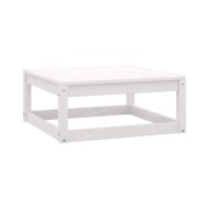 Salon de jardin 5 pcs Blanc Bois de pin massif 