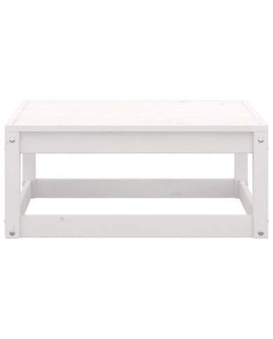 Salon de jardin 5 pcs Blanc Bois de pin massif 