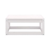 Salon de jardin 5 pcs Blanc Bois de pin massif 