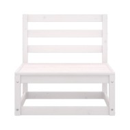 Salon de jardin 5 pcs Blanc Bois de pin massif