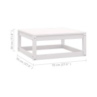 Salon de jardin 6 pcs avec coussins Blanc Bois de pin massif