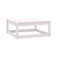 Salon de jardin 10 pcs avec coussins Blanc Bois de pin massif