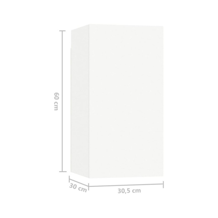 Ensemble de meuble TV 5 pcs Blanc Aggloméré