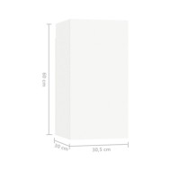 Ensemble de meuble TV 5 pcs Blanc Aggloméré