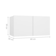 Ensemble de meuble TV 5 pcs Blanc Aggloméré