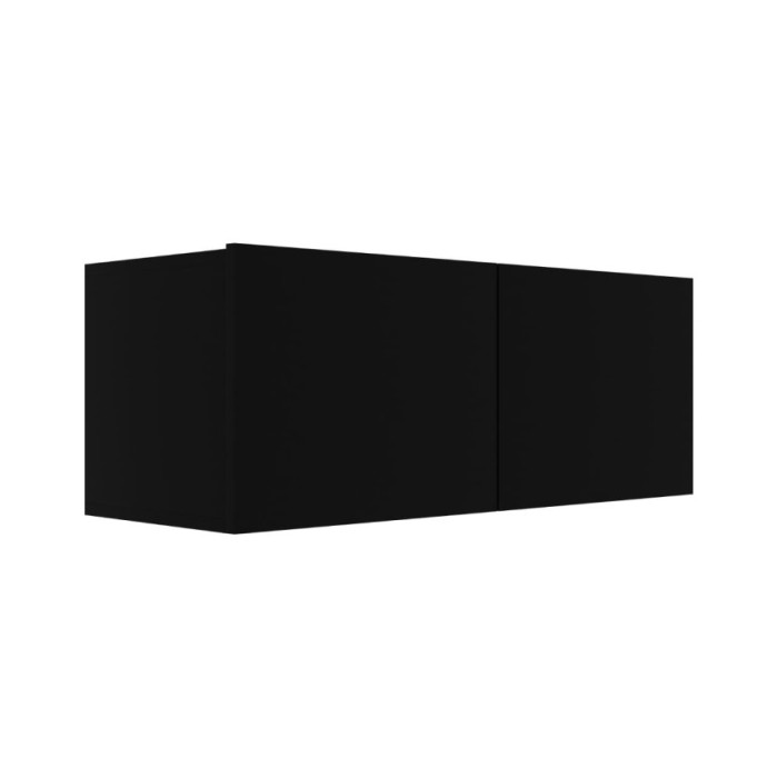 Ensemble de meuble TV 2 pcs Noir Aggloméré