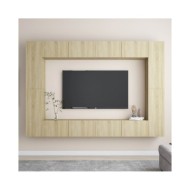 Ensemble de meubles TV 8 pcs Chêne sonoma Aggloméré 