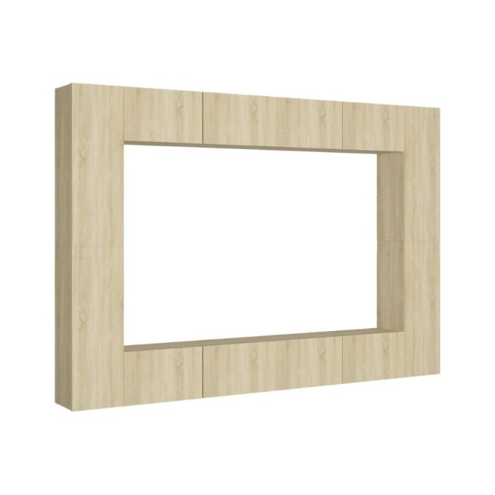 Ensemble de meubles TV 8 pcs Chêne sonoma Aggloméré 