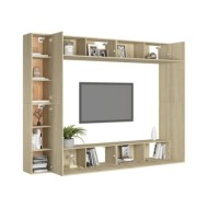 Ensemble de meubles TV 8 pcs Chêne sonoma Aggloméré 