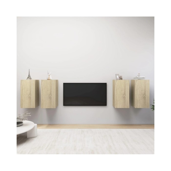Meubles TV 4 pcs Chêne sonoma 30,5x30x60 cm Aggloméré