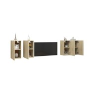 Meubles TV 4 pcs Chêne sonoma 30,5x30x60 cm Aggloméré