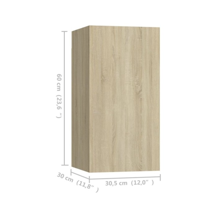Meubles TV 4 pcs Chêne sonoma 30,5x30x60 cm Aggloméré