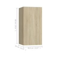 Meubles TV 4 pcs Chêne sonoma 30,5x30x60 cm Aggloméré