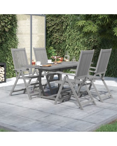 Ensemble de salle à manger de jardin 5 pcs Bois d'acacia massif