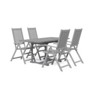 Ensemble de salle à manger de jardin 5 pcs Bois d'acacia massif