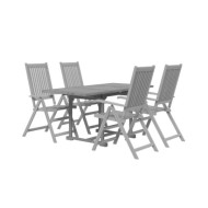 Ensemble de salle à manger de jardin 5 pcs Bois d'acacia massif