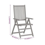 Ensemble de salle à manger de jardin 5 pcs Bois d'acacia massif