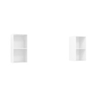 Meubles TV muraux 2 pcs Blanc brillant Aggloméré