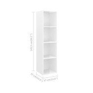 Meubles TV muraux 4 pcs Blanc brillant Aggloméré