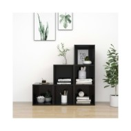 Ensemble de meubles TV 3 pcs Noir brillant Aggloméré