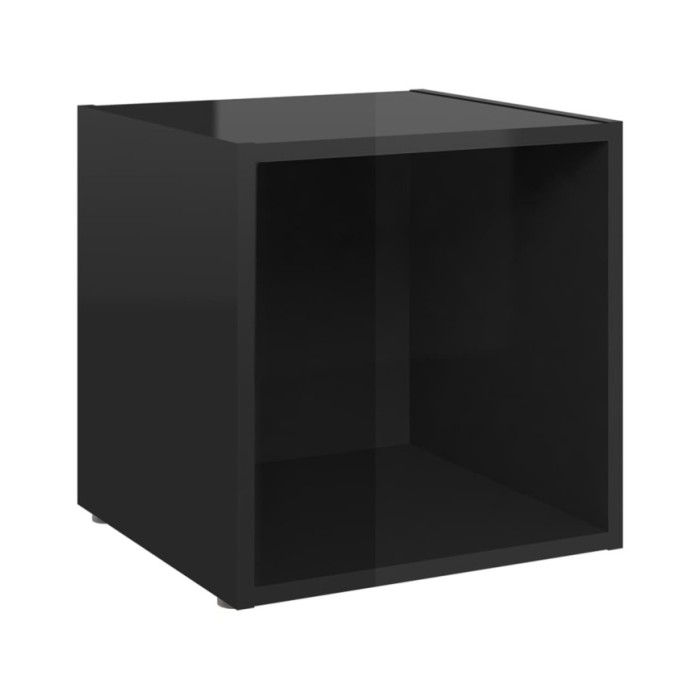 Ensemble de meubles TV 3 pcs Noir brillant Aggloméré