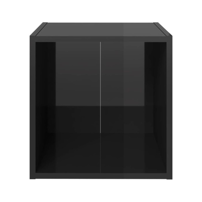 Ensemble de meubles TV 3 pcs Noir brillant Aggloméré