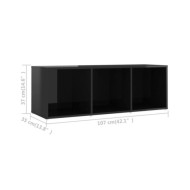 Ensemble de meubles TV 3 pcs Noir brillant Aggloméré
