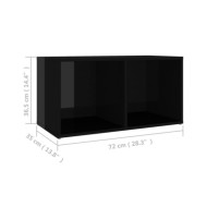 Ensemble de meubles TV 3 pcs Noir brillant Aggloméré
