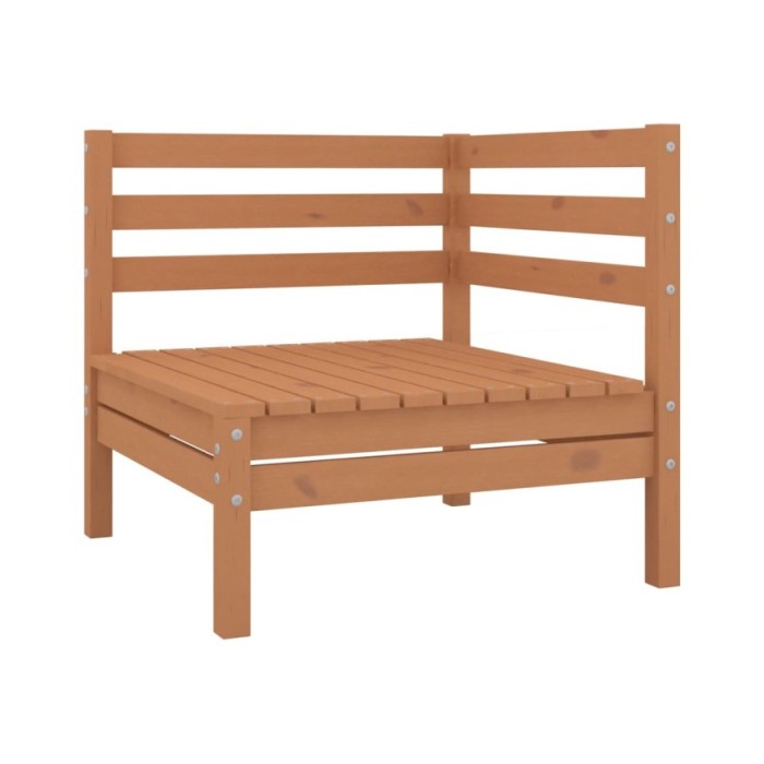 Salon de jardin 5 pcs Bois de pin massif Marron miel