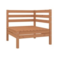 Salon de jardin 5 pcs Bois de pin massif Marron miel