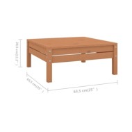 Salon de jardin 5 pcs Bois de pin massif Marron miel