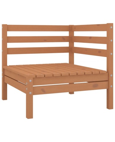 Salon de jardin 5 pcs Bois de pin massif Marron miel