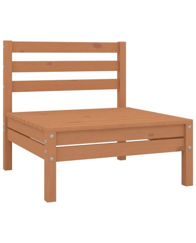 Salon de jardin 5 pcs Bois de pin massif Marron miel