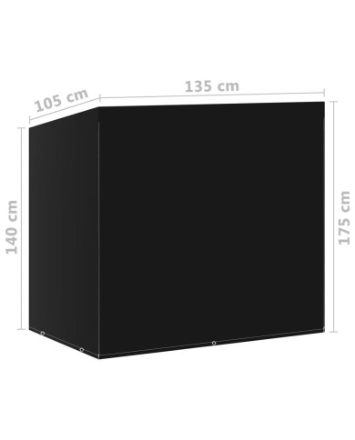 Housses de balancelle 2 pcs 6 œillets 135x105x175 cm