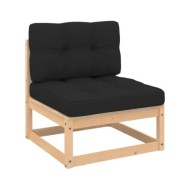 Salon de jardin 4 pcs avec coussins Bois de pin massif
