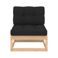 Salon de jardin 4 pcs avec coussins Bois de pin massif