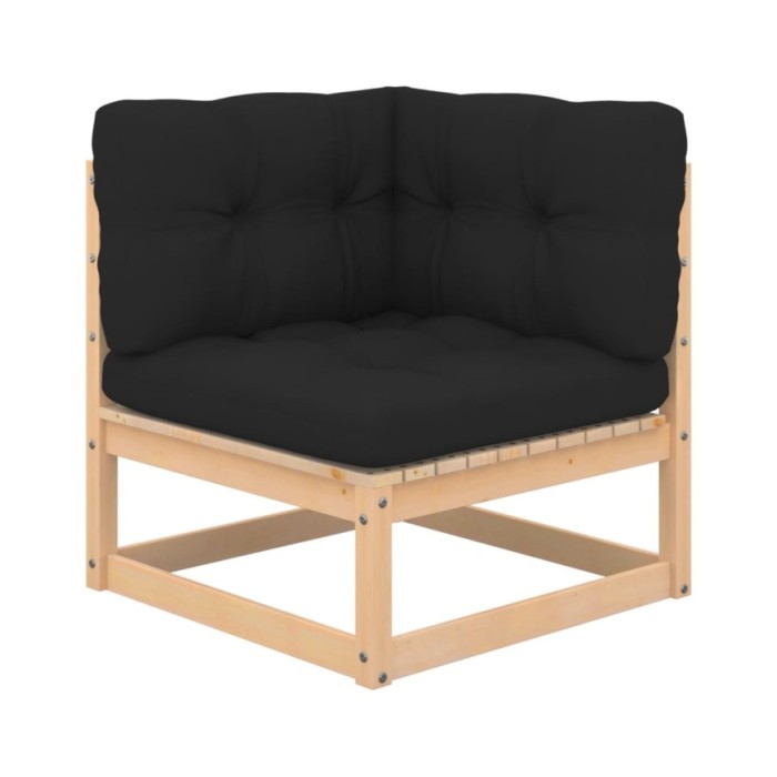 Salon de jardin 7 pcs avec coussins Bois de pin massif