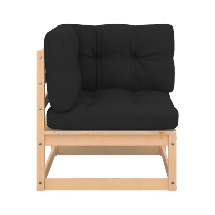 Salon de jardin 7 pcs avec coussins Bois de pin massif