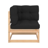 Salon de jardin 7 pcs avec coussins Bois de pin massif