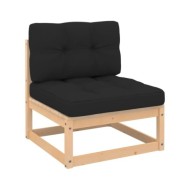 Salon de jardin 7 pcs avec coussins Bois de pin massif