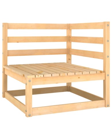 Salon de jardin 10 pcs avec coussins Bois de pin massif